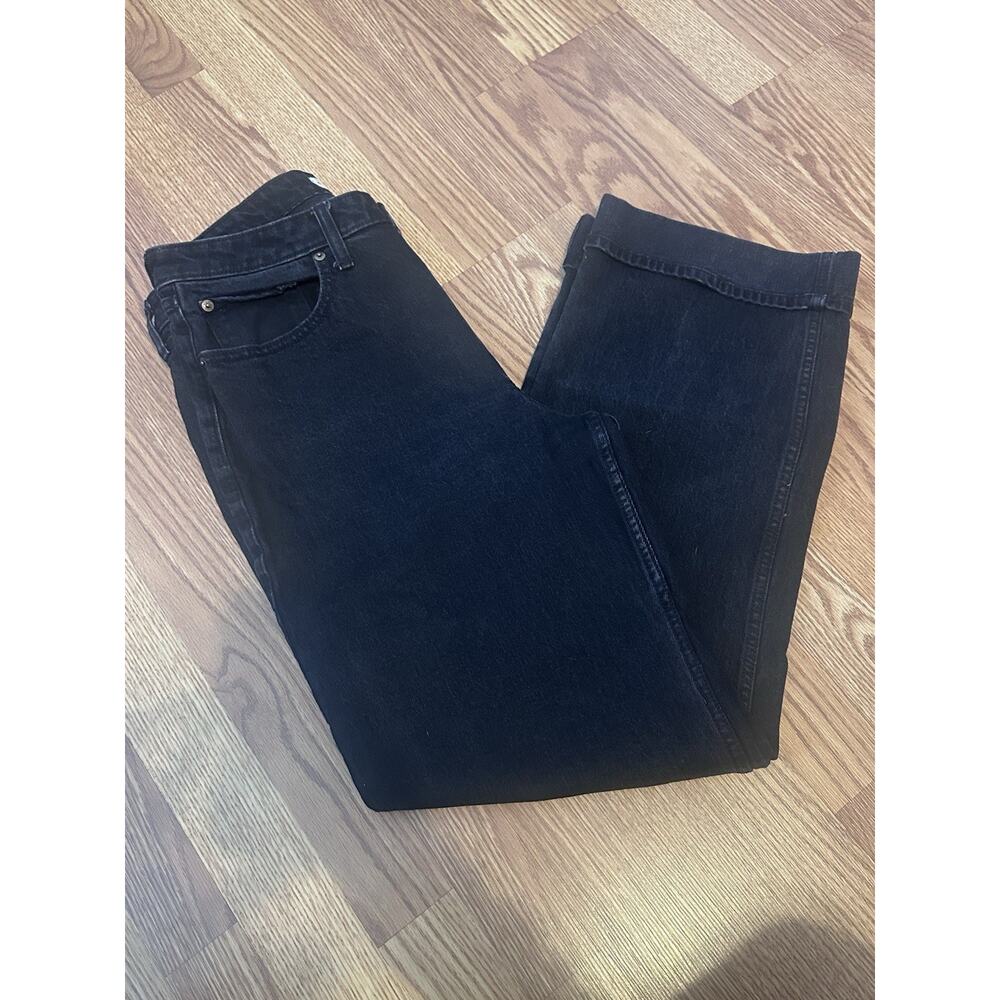 Abercrombie & Fitch Black Womens 90s Relaxed Jean High Rise Curve Love Sz 31/12L